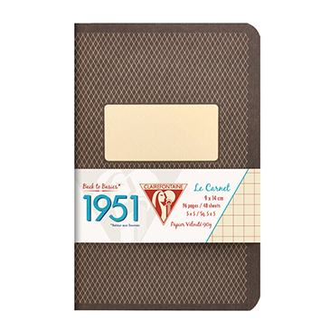 1951, Stapled notebook 9x14cm 48 sheets sq.5×5 assorted