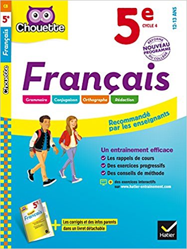 Français 5e: cahier d'entraînement et de révision