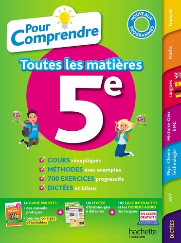POUR COMPRENDRE TOUTES LES MATIERES 5E                                                              