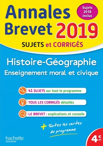 Histoire-Géographie, Enseignement Moral et Civique - Sujets et corrigés 