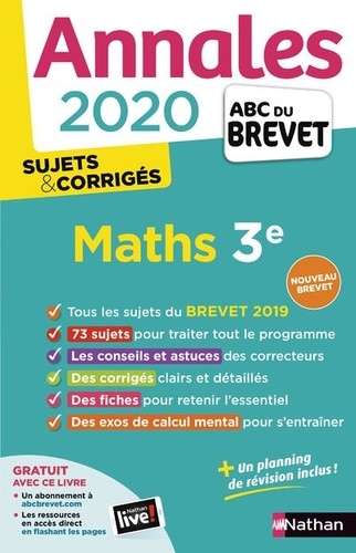 Mathématiques 3e - Sujets & corrigés