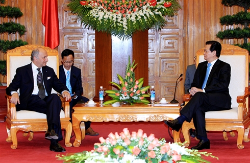 Le ministre français des AE reçu par des dirigeants vietnamiens