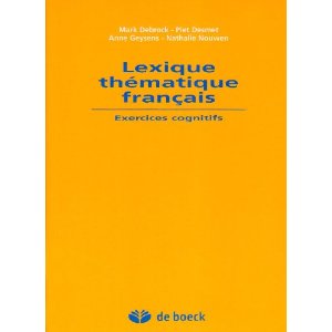 Lexique Thématique Français Exercices Cognitifs 