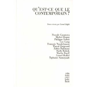 QU'EST-CE QUE LE CONTEMPORAIN ?                                                                      