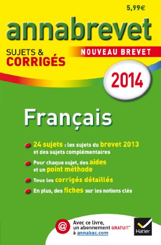 ANNALES ANNABREVET 2014 FRANCAIS                                                                    