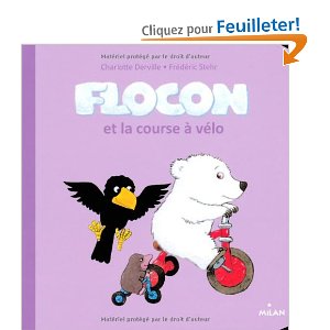 Flocon et la course de vélo