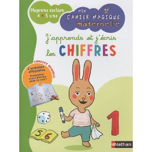 J'apprends et j'écris les chiffres : Avec 2 ardoises et 1 stylo