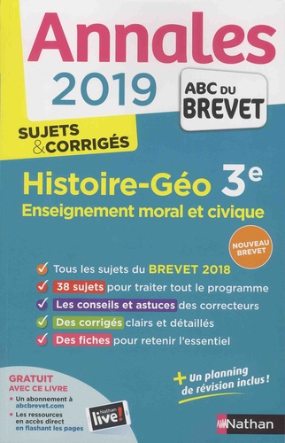 Histoire-Géographie, Enseignement moral et civique 3e - Sujets & corrigés