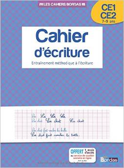 Cahier d'écriture CE1/CE2