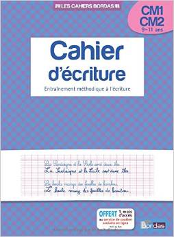 Cahier d'écriture CM1 / CM2