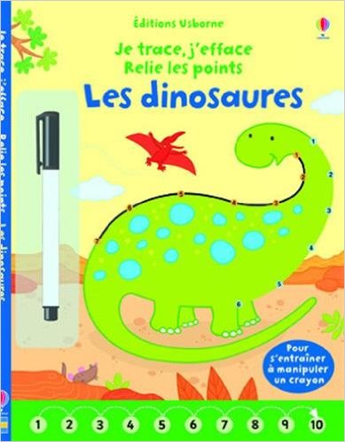 Je trace, j'efface - Relie les points - Les dinosaures