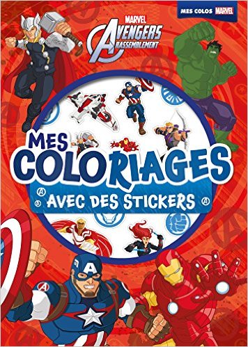 Avengers rassemblement, mes coloriages avec stickers