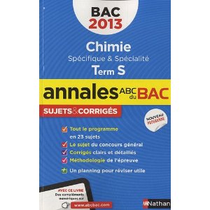ANNALES BAC 2013 CHIMIE TS SPE                                                                      