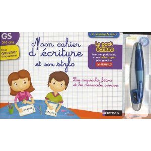Cahier d'écriture - Grande section 5/6 ans : Avec son porte-mine et son taille-crayon pour gaucher [