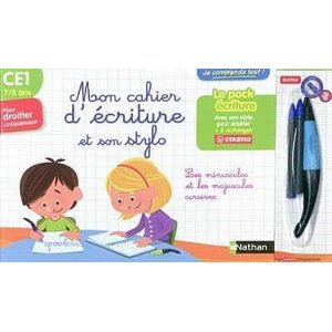 Mon cahier écriture et son stylo CE1 : Pour droitier uniquement