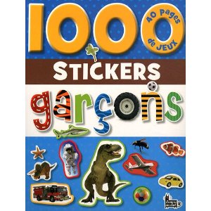 1000 stickers garçons : 40 pages de jeux 